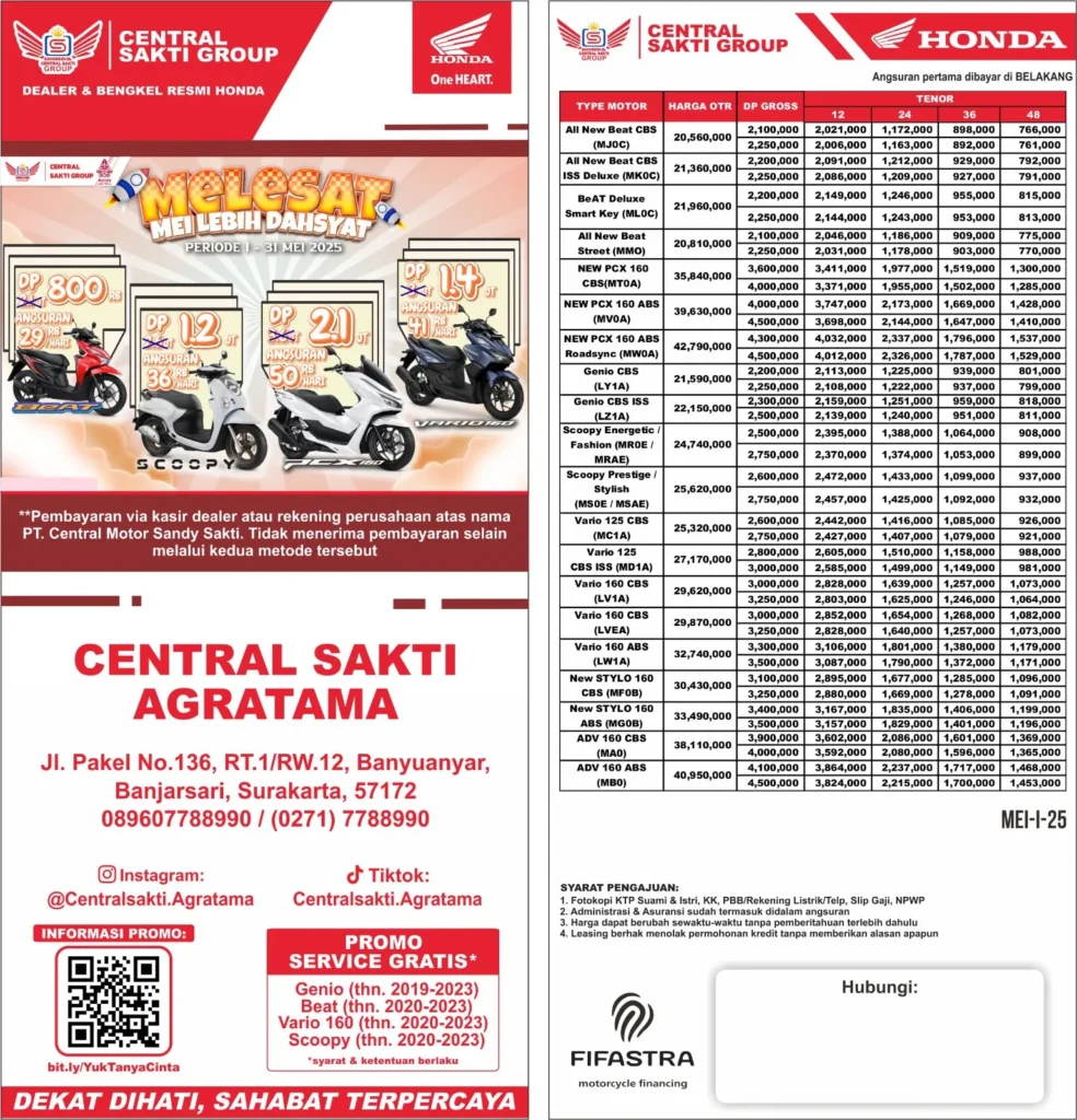 Brosur Kredit Motor Honda Solo